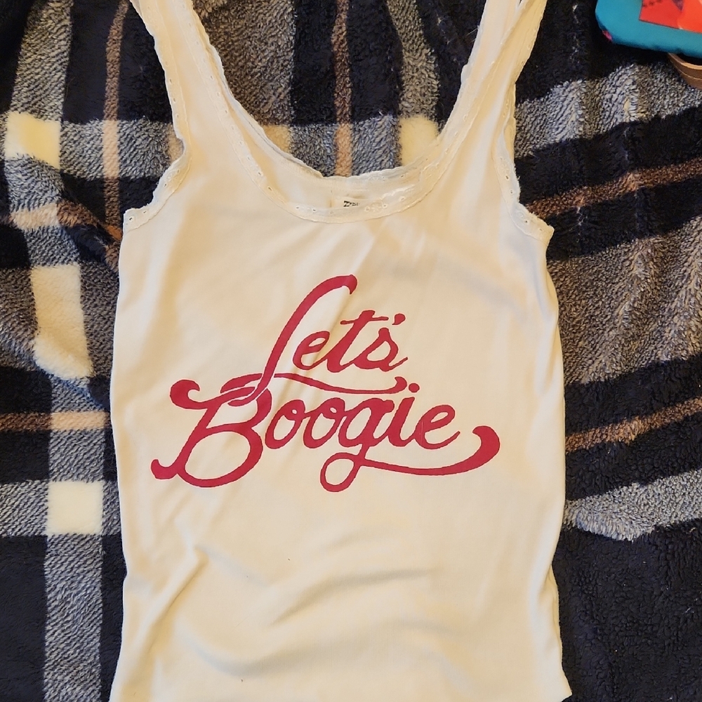 Billabong Cream Tank Top with Red Print